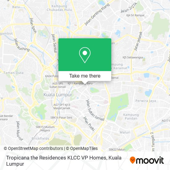 Tropicana the Residences KLCC VP Homes map