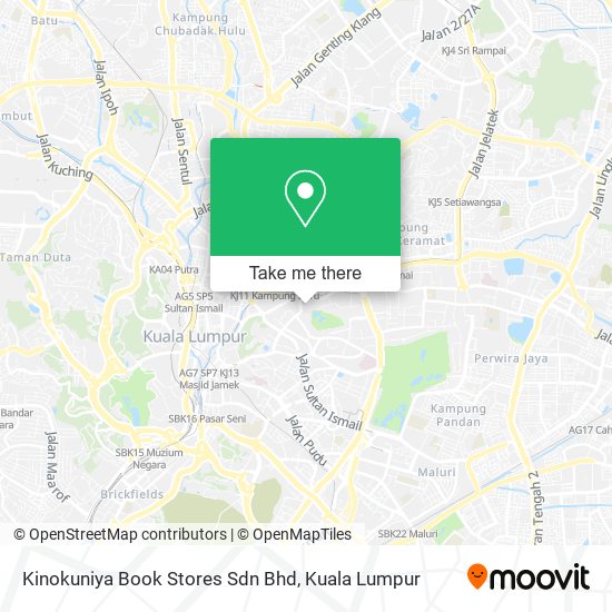 Peta Kinokuniya Book Stores Sdn Bhd