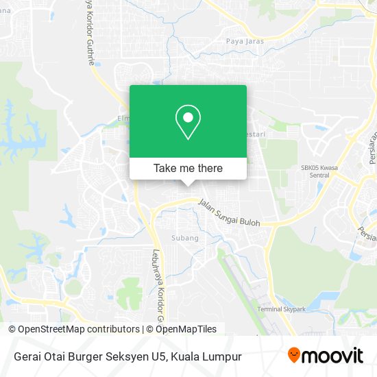 Gerai Otai Burger Seksyen U5 map