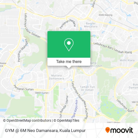 GYM @ 6M Neo Damansara map
