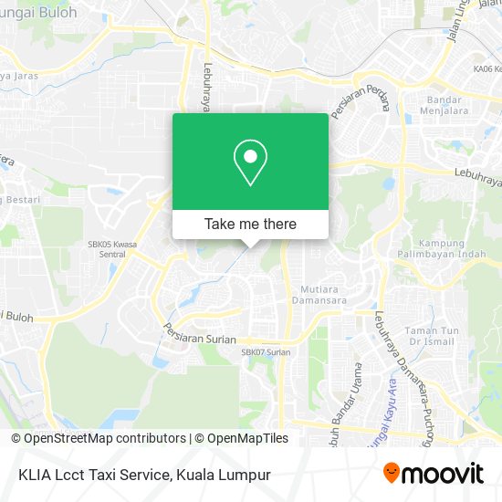 KLIA Lcct Taxi Service map