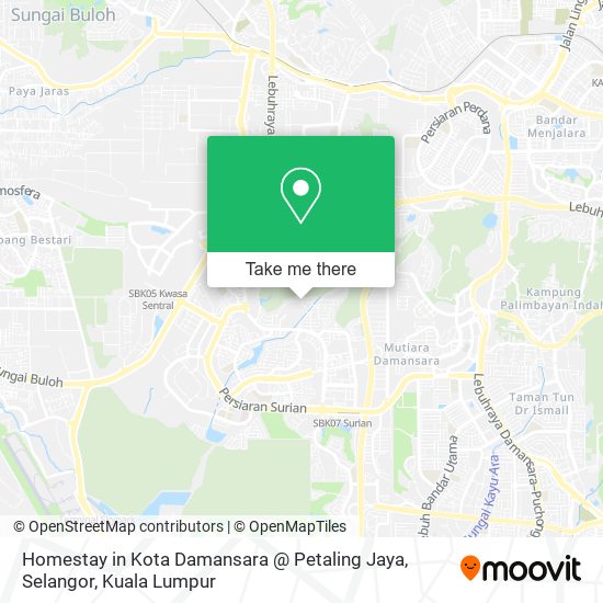 Homestay in Kota Damansara @ Petaling Jaya, Selangor map