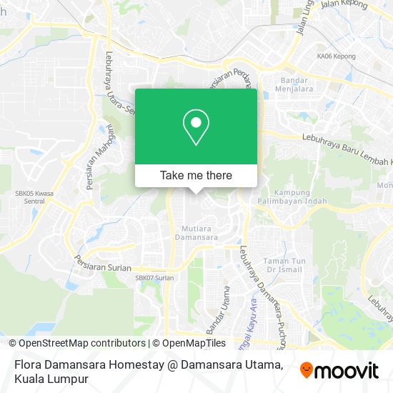 Flora Damansara Homestay @ Damansara Utama map