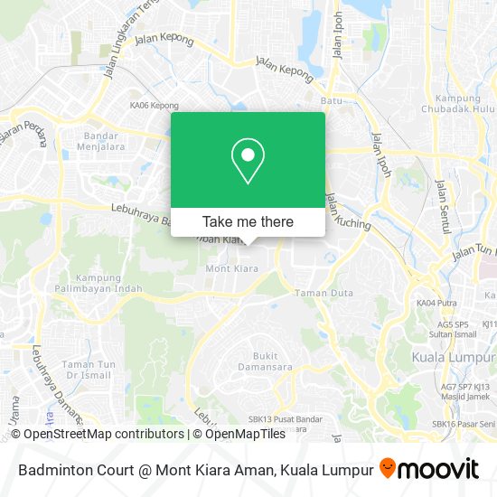 Badminton Court @ Mont Kiara Aman map