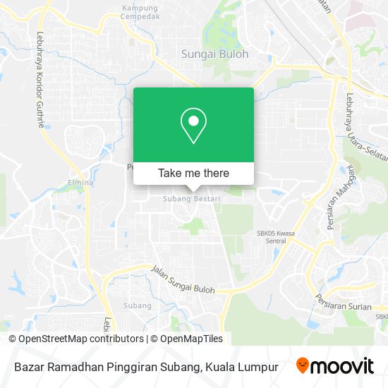 Peta Bazar Ramadhan Pinggiran Subang