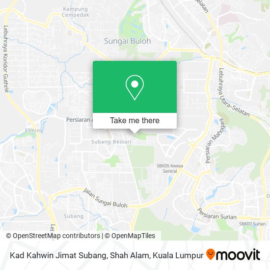 Kad Kahwin Jimat Subang, Shah Alam map