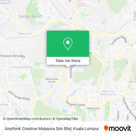 Peta Anythink Creative Malaysia Sdn Bhd