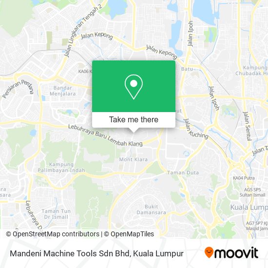 Mandeni Machine Tools Sdn Bhd map