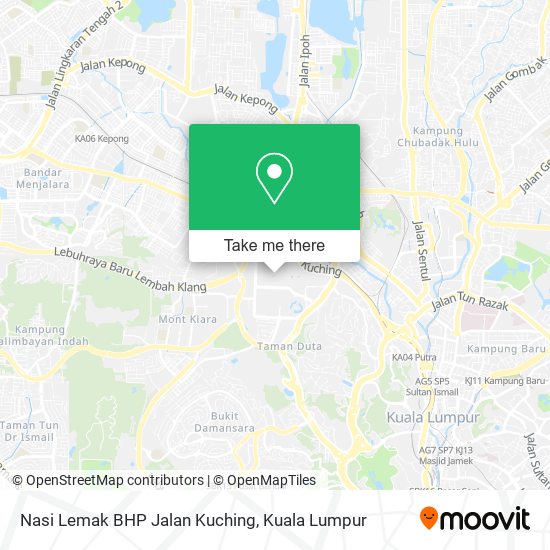 Nasi Lemak BHP Jalan Kuching map
