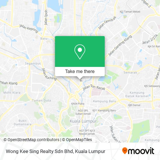 Peta Wong Kee Sing Realty Sdn Bhd