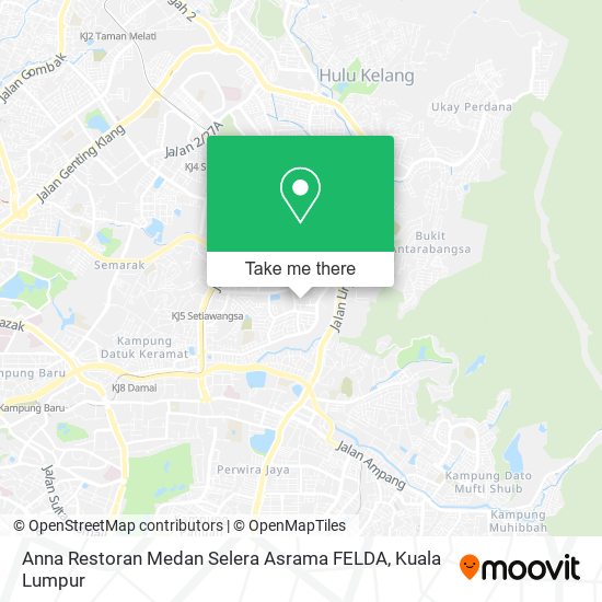 Peta Anna Restoran Medan Selera Asrama FELDA