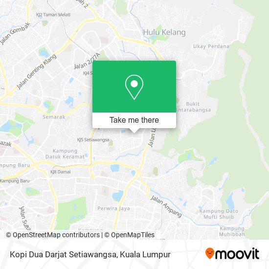 Kopi Dua Darjat Setiawangsa map