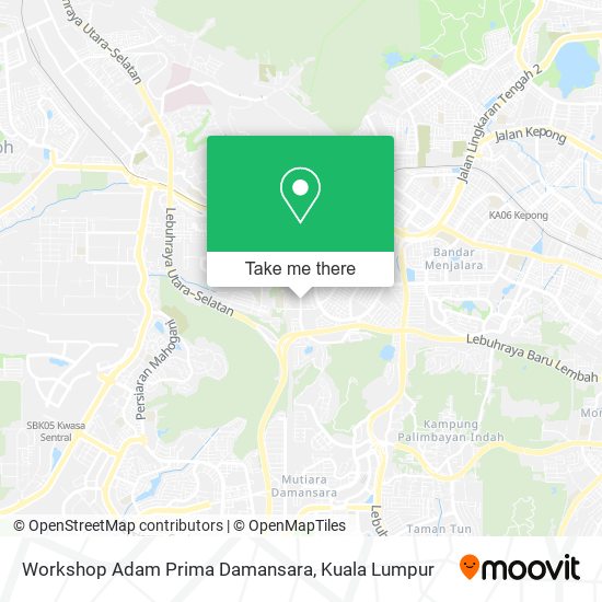 Workshop Adam Prima Damansara map