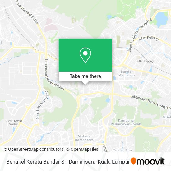 Peta Bengkel Kereta Bandar Sri Damansara