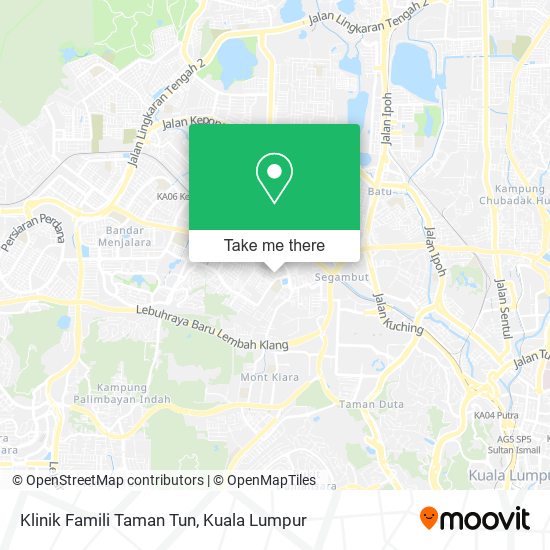 Peta Klinik Famili Taman Tun