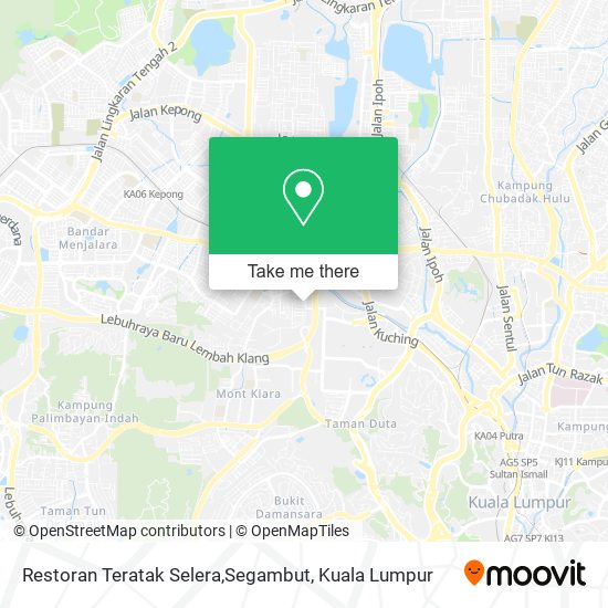 Restoran Teratak Selera,Segambut map