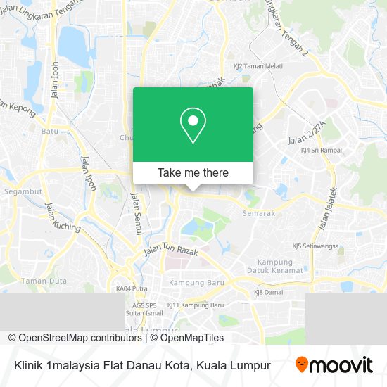 Klinik 1malaysia Flat Danau Kota map