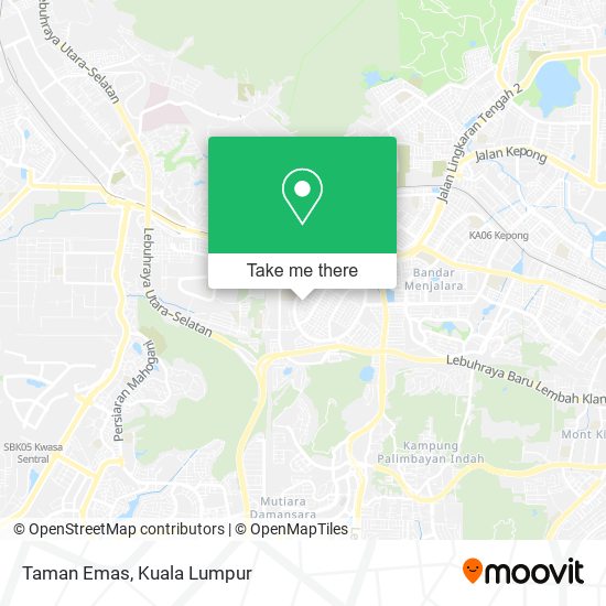 Taman Emas map