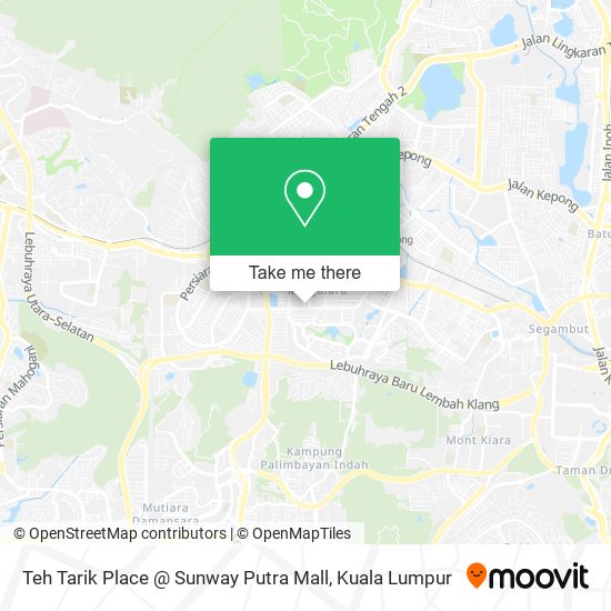 Teh Tarik Place @ Sunway Putra Mall map