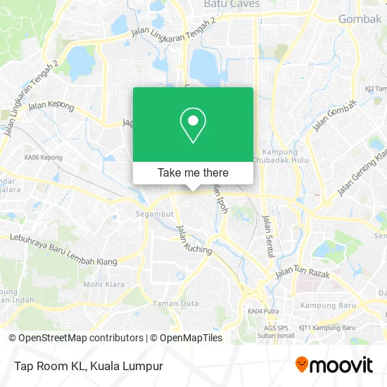 Tap Room KL map
