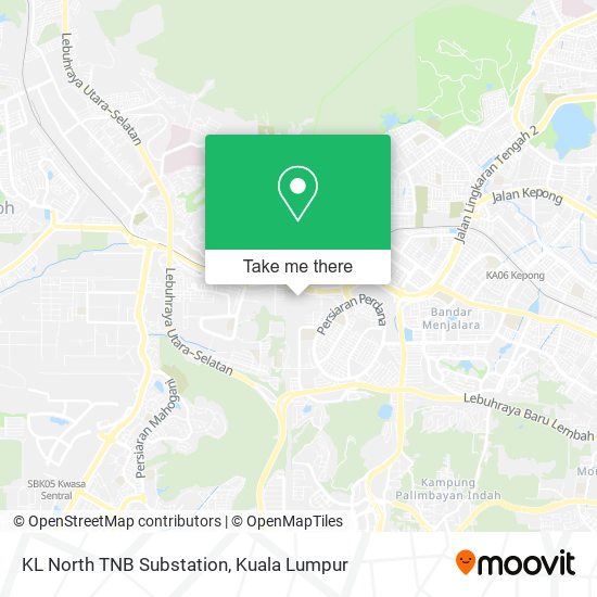 KL North TNB Substation map