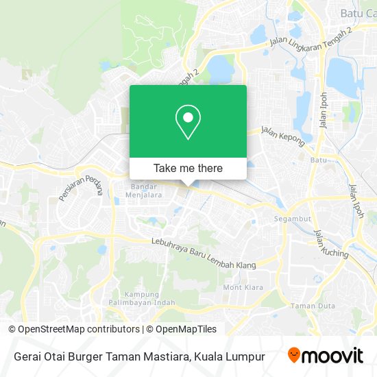 Peta Gerai Otai Burger Taman Mastiara