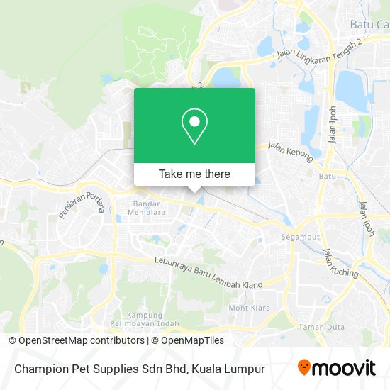 Peta Champion Pet Supplies Sdn Bhd