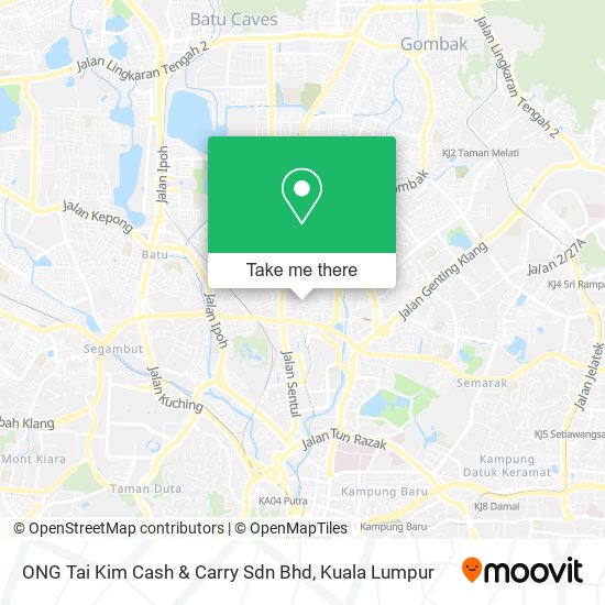 Peta ONG Tai Kim Cash & Carry Sdn Bhd