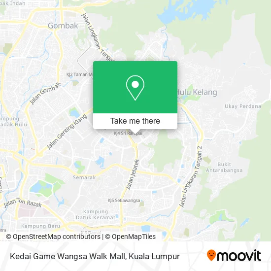 Kedai Game Wangsa Walk Mall map