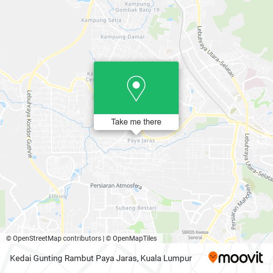 Peta Kedai Gunting Rambut Paya Jaras