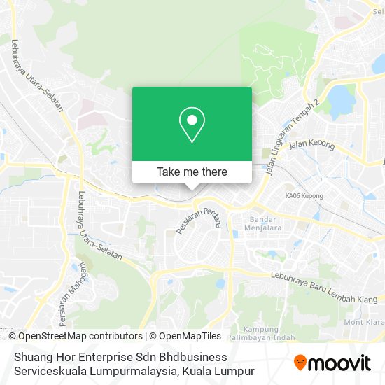 Shuang Hor Enterprise Sdn Bhdbusiness Serviceskuala Lumpurmalaysia map