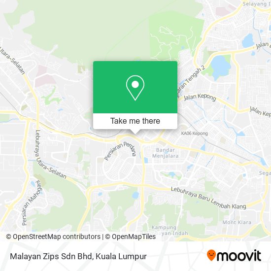 Peta Malayan Zips Sdn Bhd