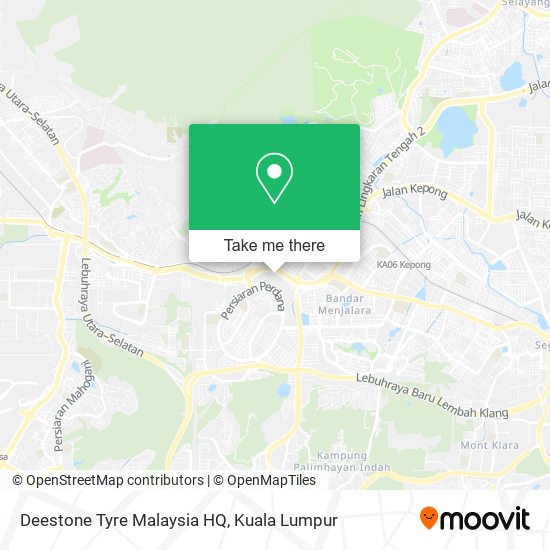 Deestone Tyre Malaysia HQ map