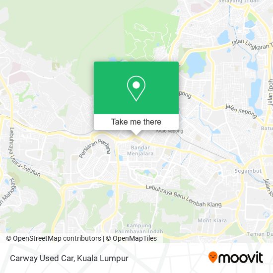 Carway Used Car map