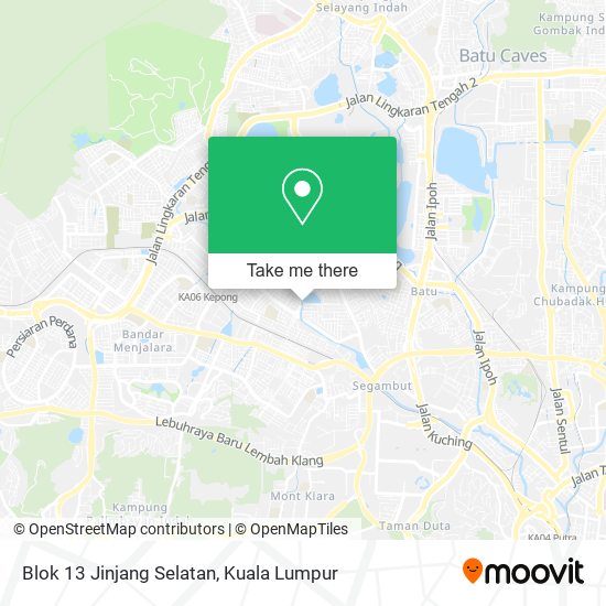Blok 13 Jinjang Selatan map