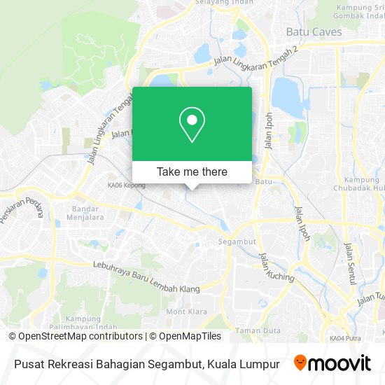Peta Pusat Rekreasi Bahagian Segambut