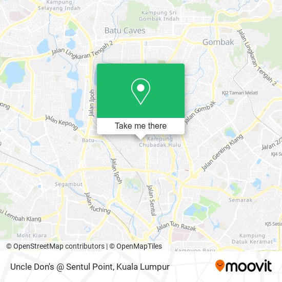 Uncle Don's @ Sentul Point map