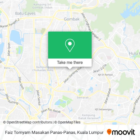 Peta Faiz Tomyam Masakan Panas-Panas