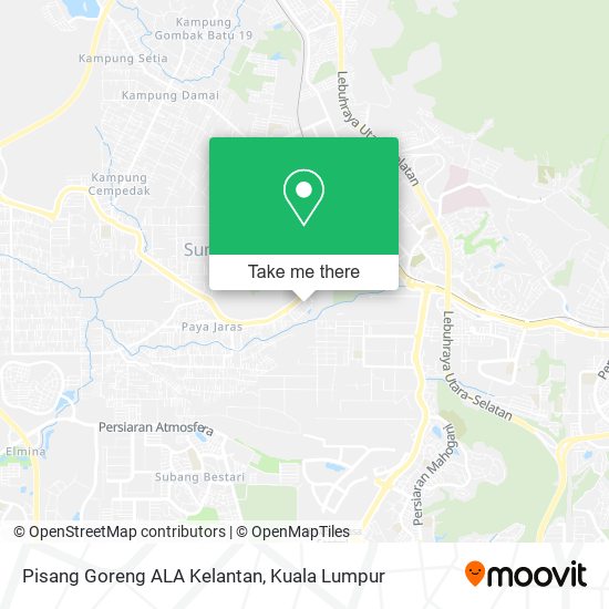 Pisang Goreng ALA Kelantan map