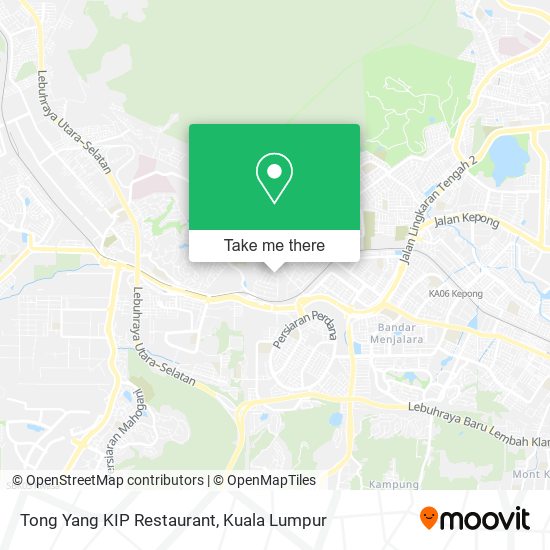 Peta Tong Yang KIP Restaurant