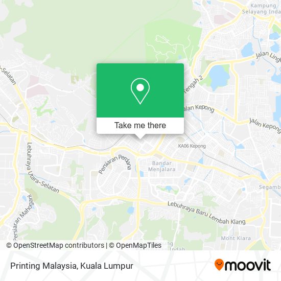 Printing Malaysia map