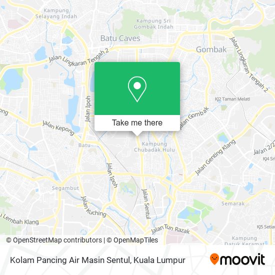 Peta Kolam Pancing Air Masin Sentul
