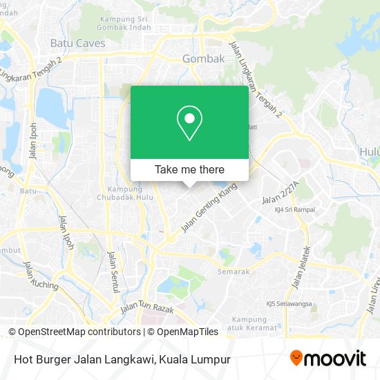 Peta Hot Burger Jalan Langkawi