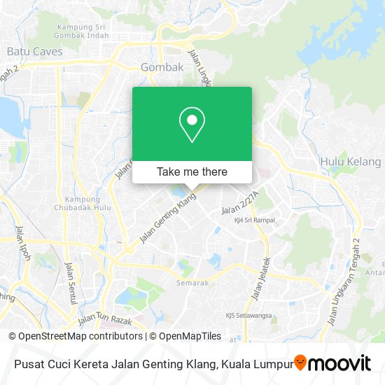 Peta Pusat Cuci Kereta Jalan Genting Klang