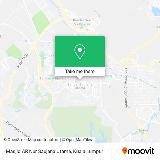 Masjid AR Nur Saujana Utama map