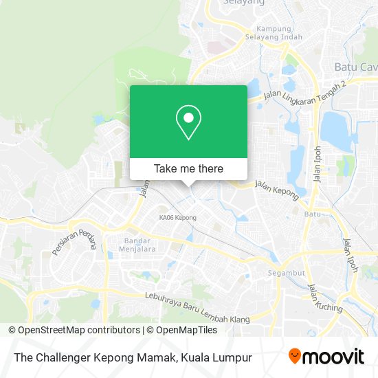 The Challenger Kepong Mamak map