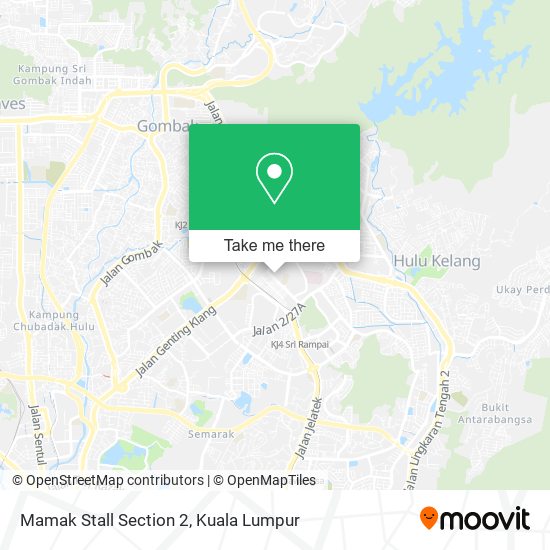 Mamak Stall Section 2 map