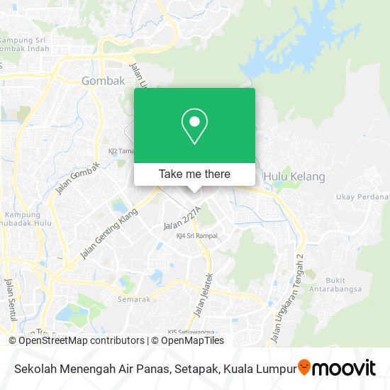 Sekolah Menengah Air Panas, Setapak map