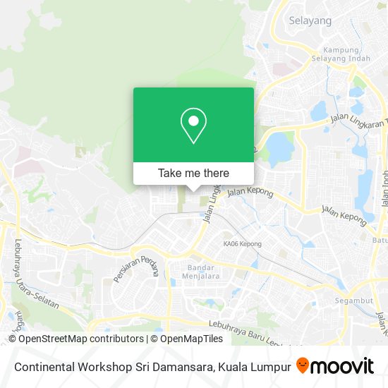 Continental Workshop Sri Damansara map