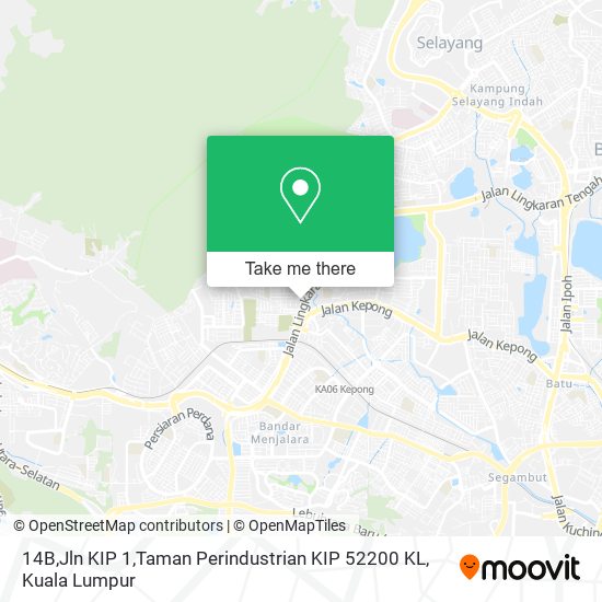 14B,Jln KIP 1,Taman Perindustrian KIP 52200 KL map